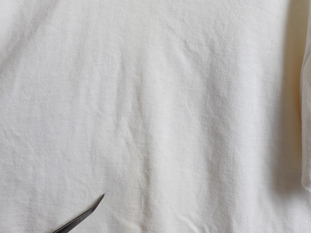 60's USNA Stain Logo Print Ringer Cotton T-Shirt (about L)