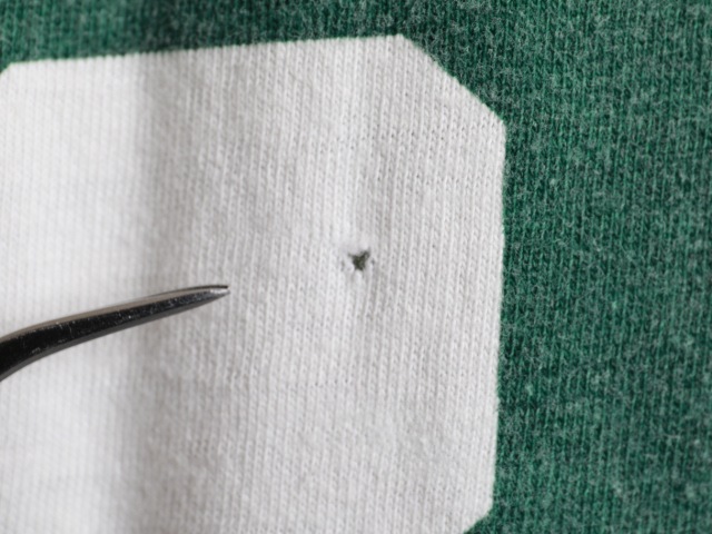 60's Champion Football T-Shirt Stain Number Print (M)