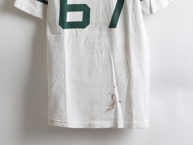 60's Champion Football T-Shirt Stain Number Print (M)