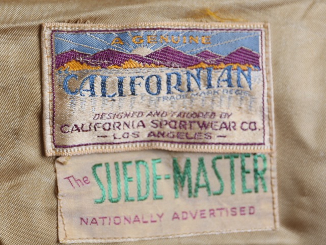 40's CALIFORNIAN Deer Skin Leather Jacket (about 38)