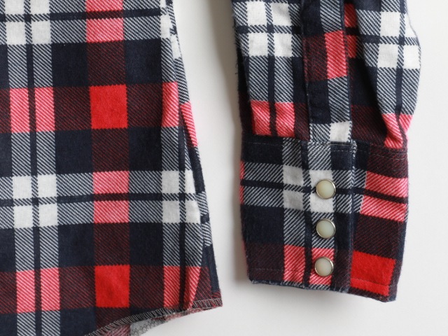Dead Stock 70's Washington Dee Cee Print Flannel Check Western Shirt (14-32)