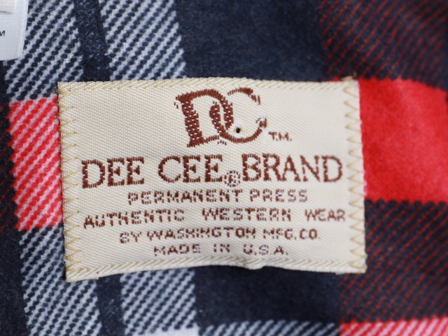 Dead Stock 70's Washington Dee Cee Print Flannel Check Western Shirt (14-32)