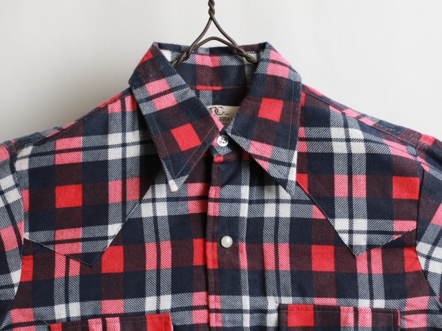 Dead Stock 70's Washington Dee Cee Print Flannel Check Western Shirt (14-32)