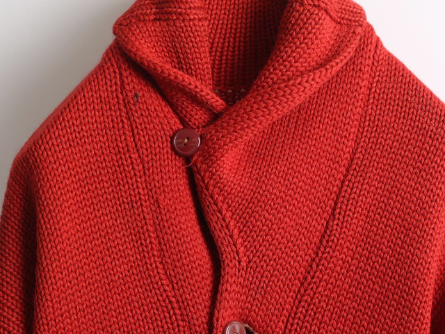 30's W Lettered Shawl Collar Cardigan (about S)