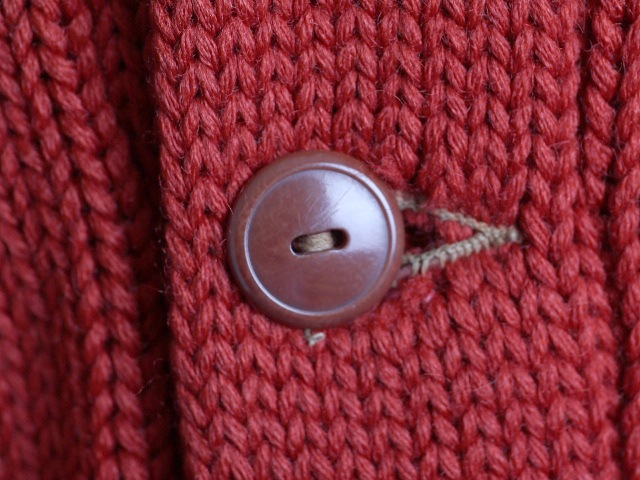 30's W Lettered Shawl Collar Cardigan (about S)