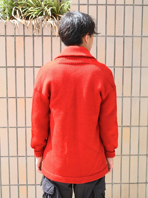 30's W Lettered Shawl Collar Cardigan (about S)