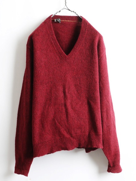 60～70s FULTON SPORTSWEAR CO INC Vネック ウール モヘア