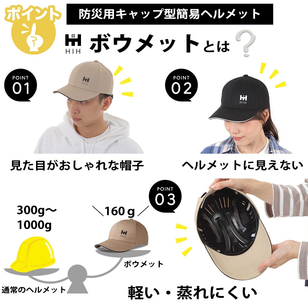 【ボウメット2個付】防災セット 2人用 防災グッズ セット 防災リュック 【HIHハザードリュック二人用 protect(プロテクト） 】２人分のヘルメット付きの防災グッズセット  