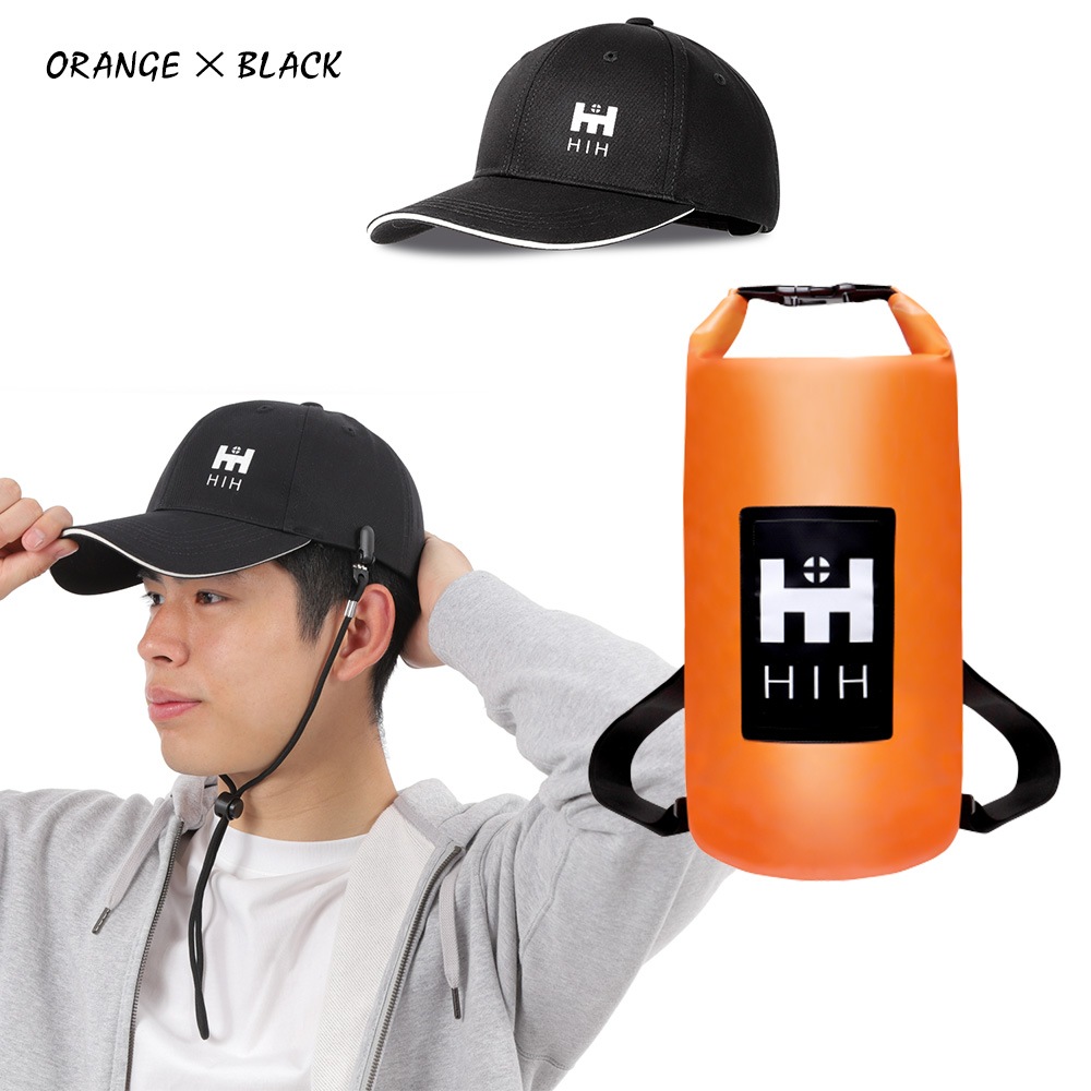 【頭部保護ボウメット付】防災セット 1人用 防災グッズ セット HIH完全防水ハザードバッグ Advance【福島県企業が開発 デザイナーズリュック】 「ボウメット」追加タイプ