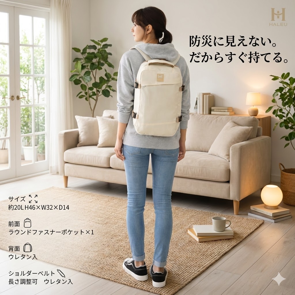 【防災用ソーラーパネル搭載】 防災セット 1人用 防災リュック 防災グッズセット 【HIH ハザードリュック エルピス solar】 非常用持ち出し袋 防災バッグ 防災リュック 1人 地震や停電に対応