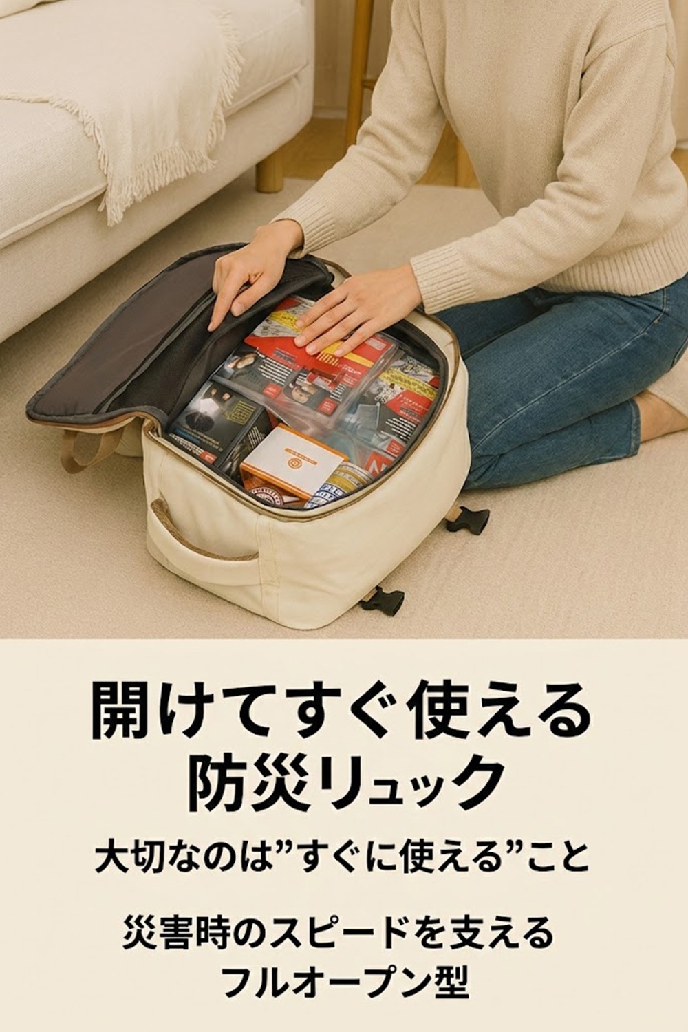 【防災用ソーラーパネル搭載】 防災セット 1人用 防災リュック 防災グッズセット 【HIH ハザードリュック エルピス solar】 非常用持ち出し袋 防災バッグ 防災リュック 1人 地震や停電に対応
