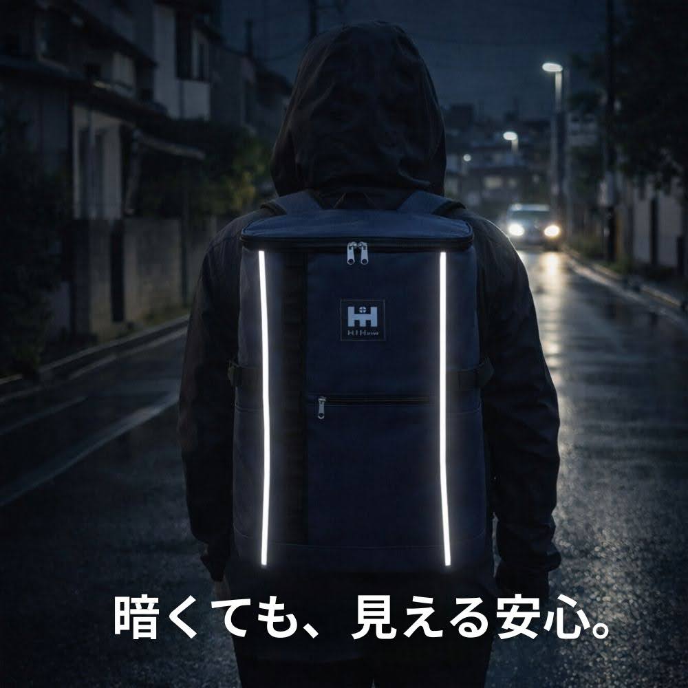 【防災用ソーラーパネル搭載】 防災セット 1人用 防災リュック 防災グッズセット 【HIH ハザードスクエアリュック solar】 非常用持ち出し袋 防災バッグ 防災リュック 1人 地震や停電に対応