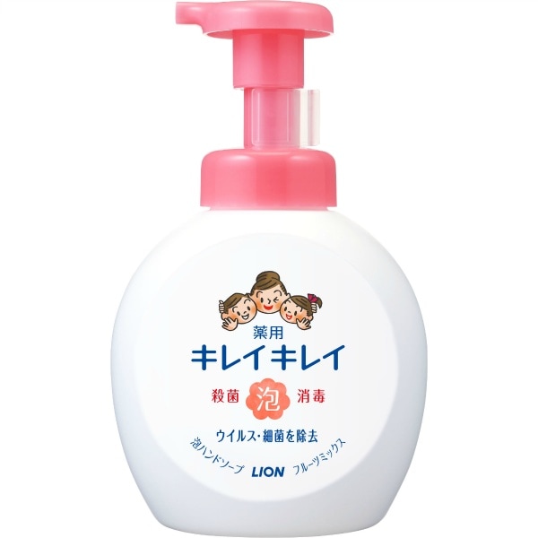 キレイキレイ 薬用 泡ハンドソープ フルーツミックスの香り 本体 大型サイズ 500ml : ライオン
