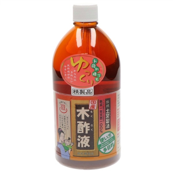 純粋 木酢液 透明ボトル入り 1L : 日本漢方研究所 | お風呂・洗面用品