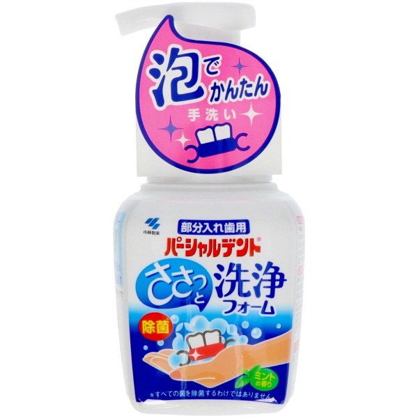 パーシャルデント ささっと洗浄フォーム 部分入れ歯用 250ml : 小林製薬