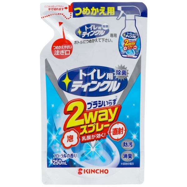 トイレ用ティンクル 直射・泡2WAYスプレー 詰替え 250ml : 大日本除虫菊（金鳥）