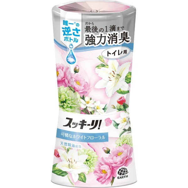 トイレのスッキーリ！ 可憐なホワイトフローラル 400ml : アース製薬
