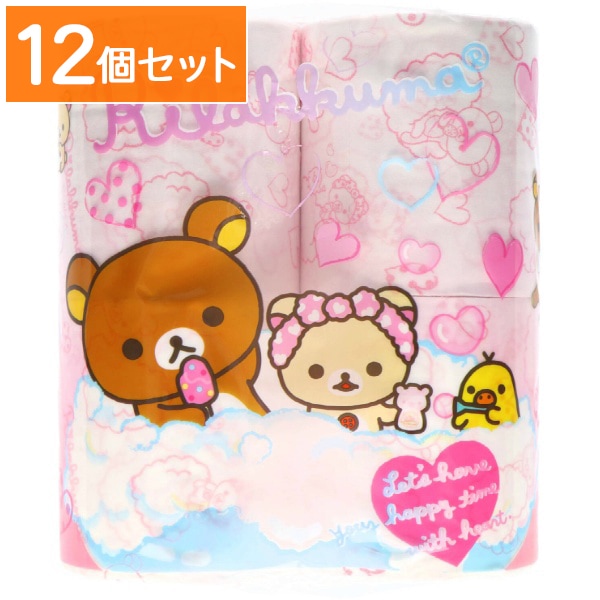 リラックマ トイレロール ダブル 4ロール 【×12個セット・まとめ買い】