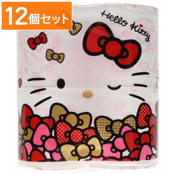 ハローキティ トイレットペーパー ダブル 4ロール 【×12個セット・まとめ買い】