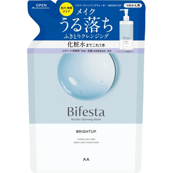 ビフェスタ ミセラー クレンジングウォーター ブライトアップ 詰替え 360ml : マンダム