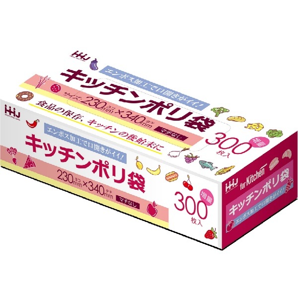 KB22 キッチンポリ袋 増量 300枚入 : ハウスホールドジャパン