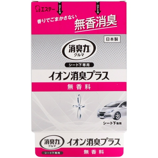クルマの消臭力 シート下専用 イオン消臭プラス 無香料 200g : エステー