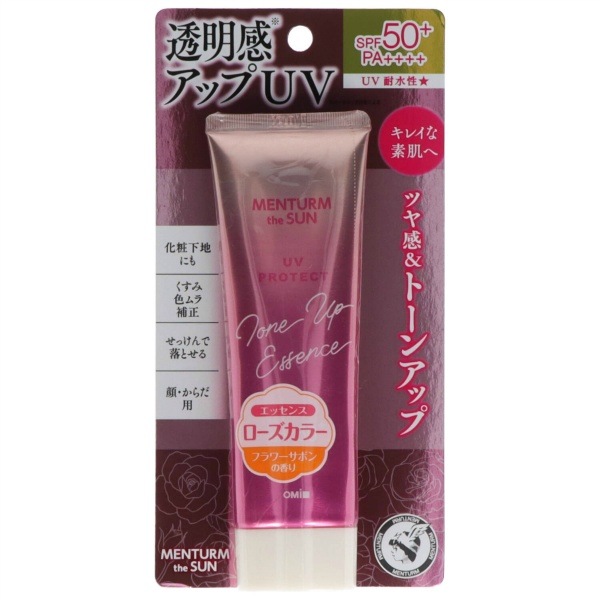 メンターム ザサン トーンアップ UV エッセンス ローズ 80g : 近江兄弟社