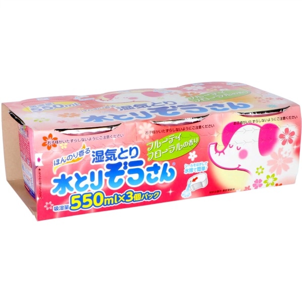 水とりぞうさん 香り付きフルーティフローラル 550ml×3個 : オカモト