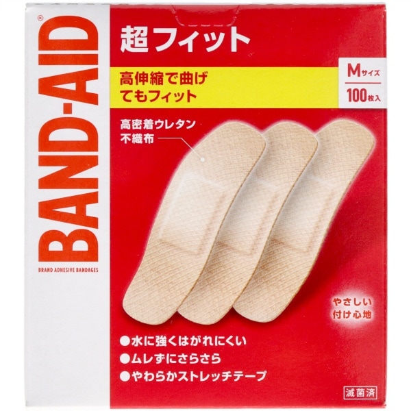 バンドエイド 超フィット Mサイズ 100枚入