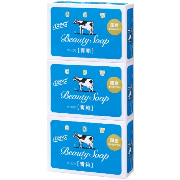 カウブランド 青箱 バスサイズ 130g×3個入 : 牛乳石鹸共進社