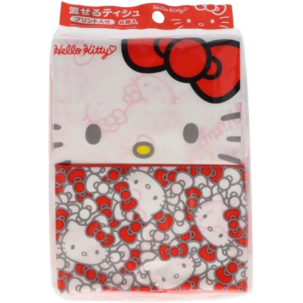キティプリント ポケットティッシュ 6個入 : ハヤシ商事