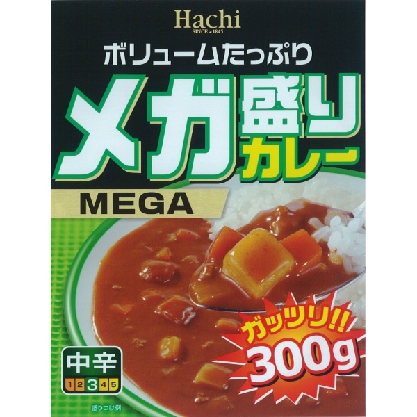 ハチ メガ盛りカレー 中辛 300g