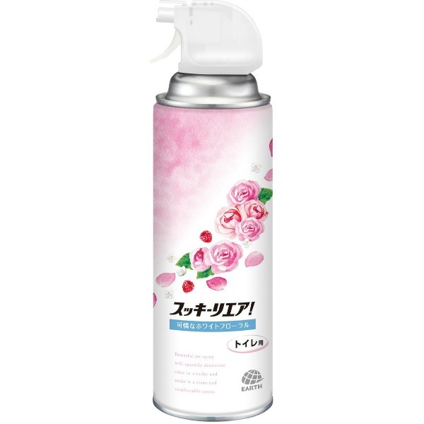 スッキーリエア！ トイレ用 可憐なホワイトフローラル 350ml : アース製薬