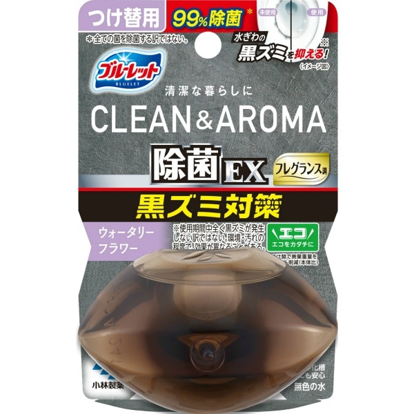 液体ブルーレット おくだけ 除菌EX フレグランス クリーン&アロマ ウォータリーフラワー つけ替え用 67ml : 小林製薬