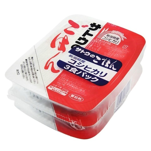 サトウ お買い得3食セット コシヒカリ 600g