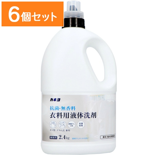抗菌・無香料 衣料用洗剤 2.4kg 【×6個セット・まとめ買い】