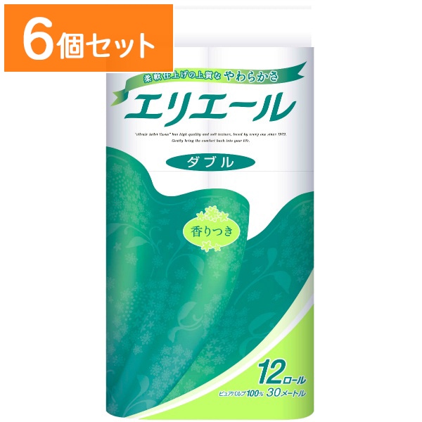 エリエール トイレットティシュー ダブル 12ロール 【×6個セット・まとめ買い】
