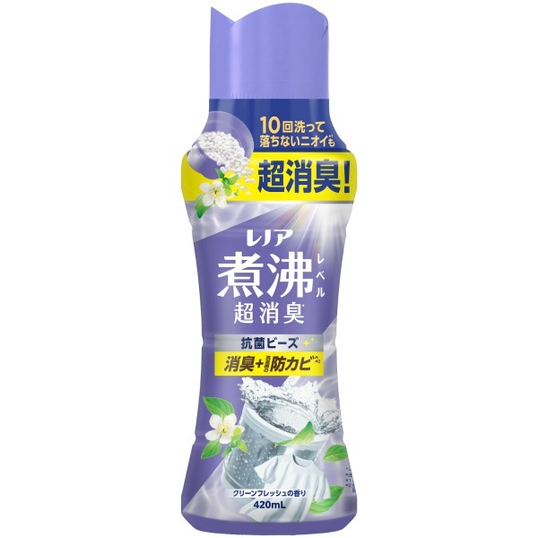 レノア 煮沸レベル消臭 抗菌ビーズ 洗濯槽の防カビ クリーンフレッシュの香り 本体 420ml : P&G