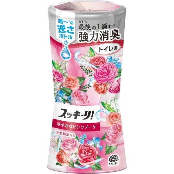 トイレのスッキーリ！ 華やかなピンクブーケ 400ml : アース製薬
