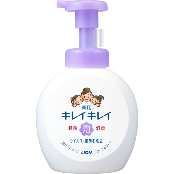 キレイキレイ 薬用 泡ハンドソープ フローラルソープの香り 本体 大型サイズ 500ml : ライオン