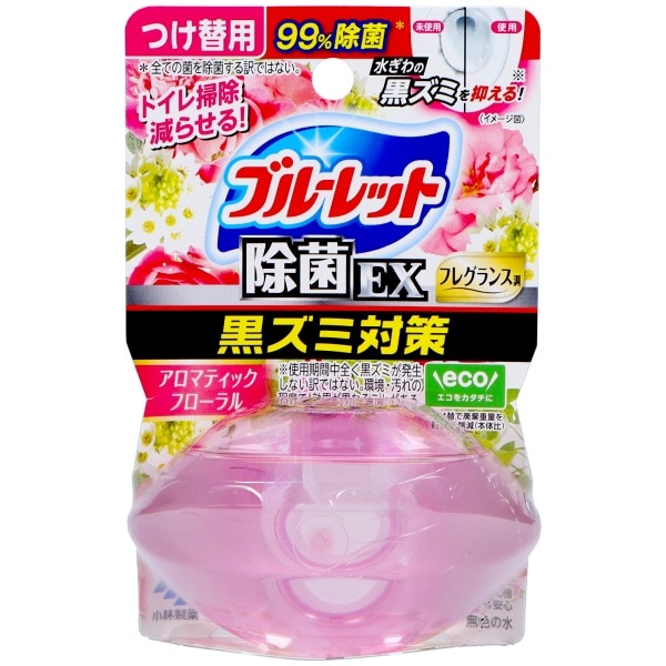 液体ブルーレット おくだけ 除菌EX フレグランス アロマティックフローラル つけ替え用 67ml : 小林製薬