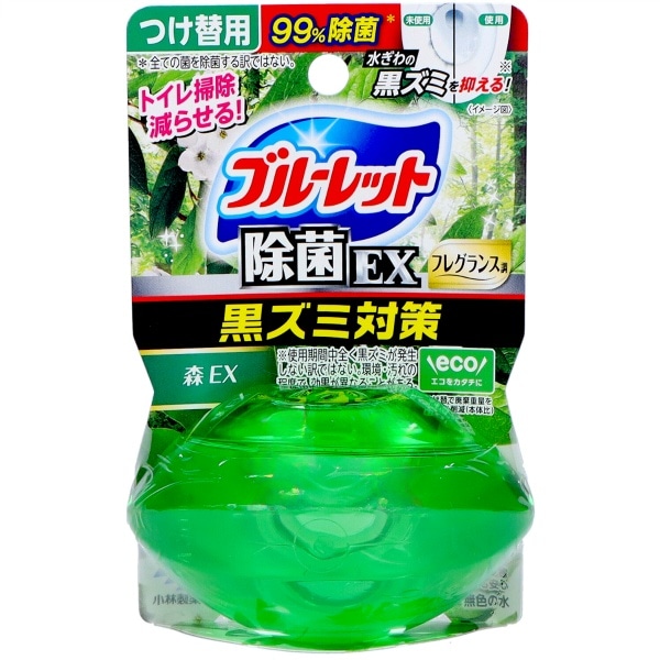 液体ブルーレット おくだけ 除菌EX フレグランス 森EX つけ替え用 67ml : 小林製薬
