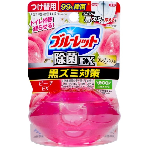 液体ブルーレット おくだけ 除菌EX フレグランス ピーチEX つけ替え用 67ml : 小林製薬