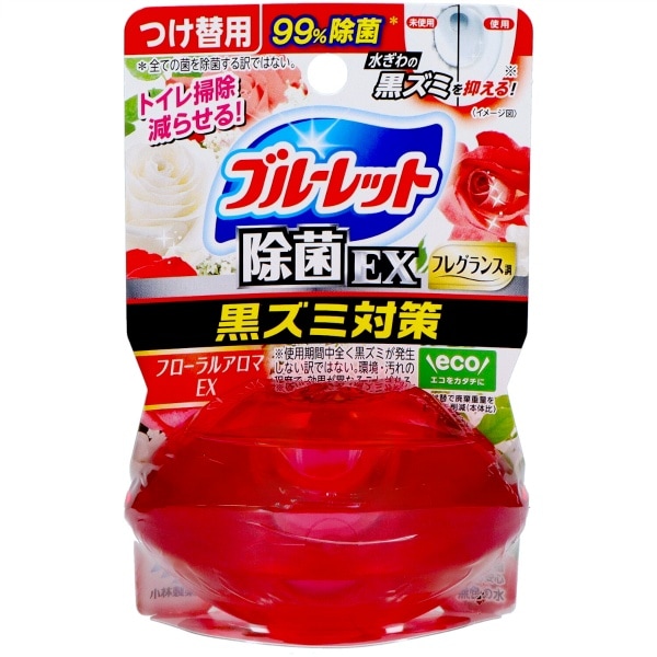 液体ブルーレット おくだけ 除菌EX フレグランス フローラルアロマEXの香り つけ替え用 67ml : 小林製薬