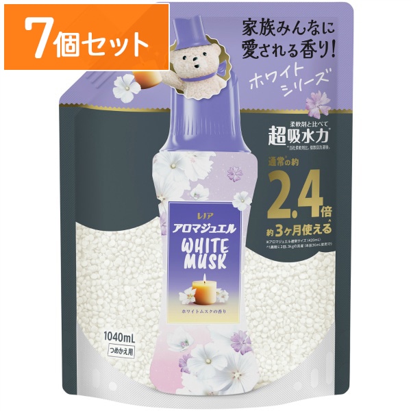 レノア アロマジュエル ホワイトムスクの香り 詰替え 特大サイズ 1040ml : P&G 【×7個セット・まとめ買い】