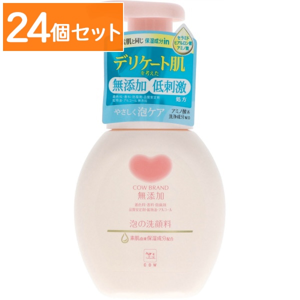 カウブランド 無添加 泡の洗顔料 ポンプ付 160ml : 牛乳石鹸共進社 【×24個セット・まとめ買い】