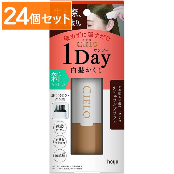シエロ ワンデー 白髪かくし ナチュラルブラウン 9ml : ホーユー 【×24個セット・まとめ買い】