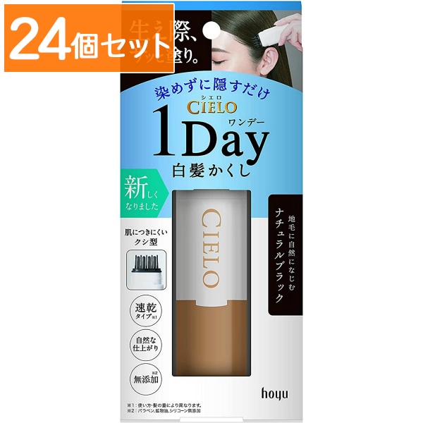 シエロ ワンデー 白髪かくし ナチュラルブラック 9ml : ホーユー 【×24個セット・まとめ買い】
