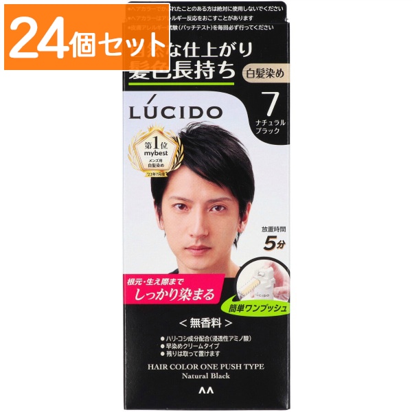 ルシード ワンプッシュケアカラー ナチュラルブラック 1個入 : マンダム 【×24個セット・まとめ買い】