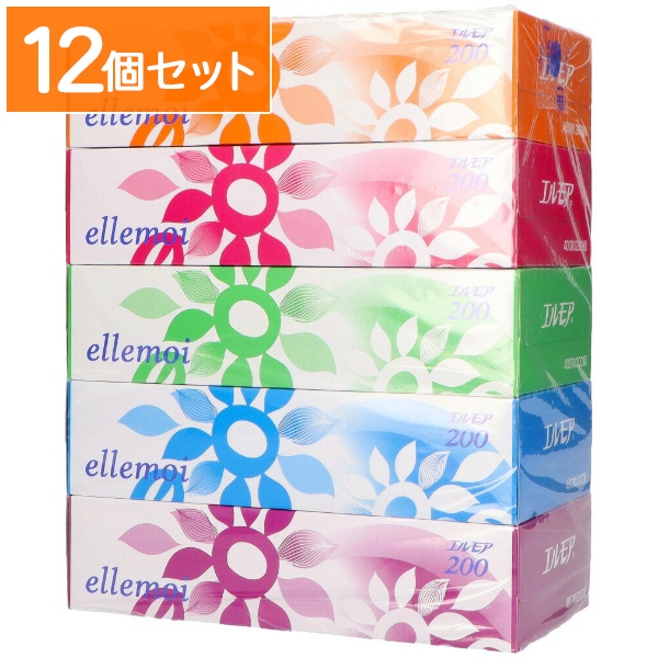 エルモア ティシュー 5個入 : カミ商事 【×12個セット・まとめ買い】